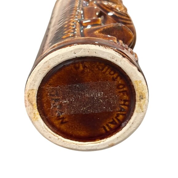 Vintage Hawaiian Tiki Brown Ceramic Mug 7" Tall Collectible Barware Decor - Picture 4 of 4